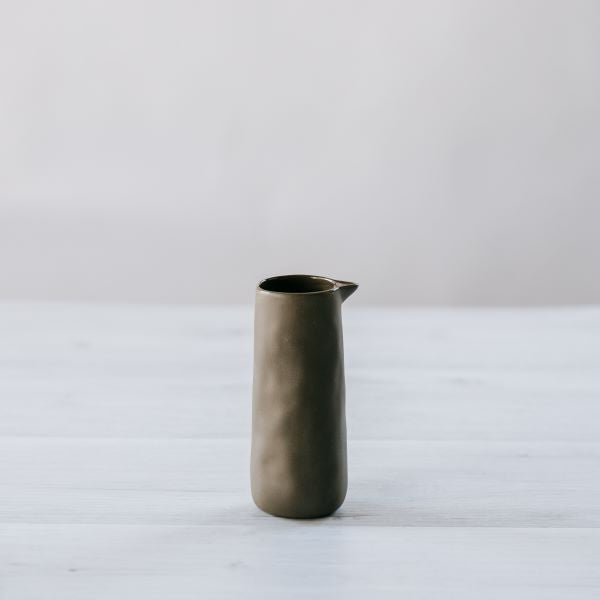 FLAX Ceramic Jug 13cm - Khaki