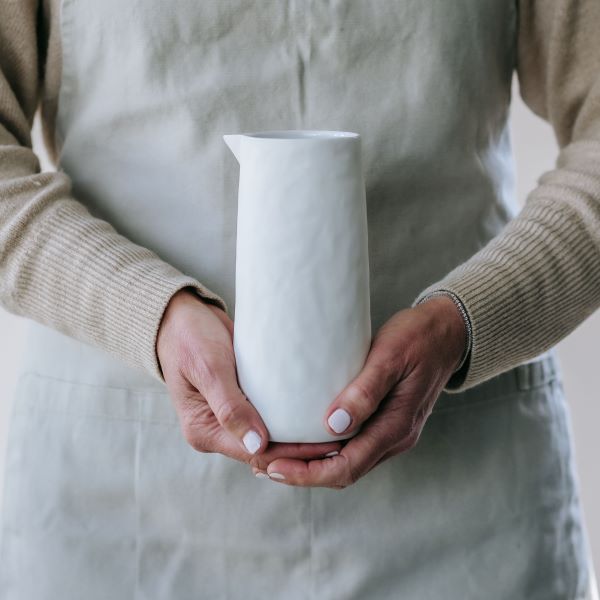 FLAX Ceramic Jug 19cm - White