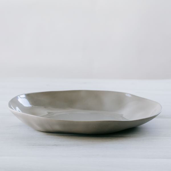 FLAX Serving Platter Round 35cm - Grey