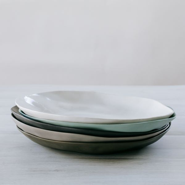 FLAX Serving Platter Round 35cm - Duck Egg Blue