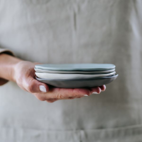Load image into Gallery viewer, FLAX Saucer / Snack Plate 13cm - Charcoal