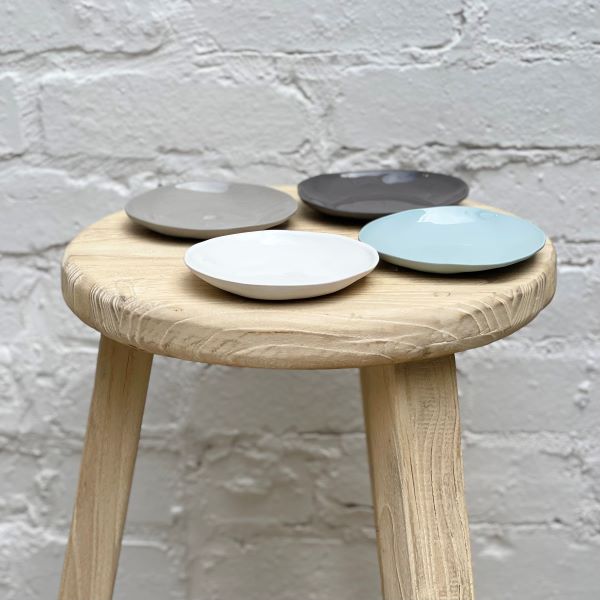 Load image into Gallery viewer, FLAX Saucer / Snack Plate 13cm - Charcoal