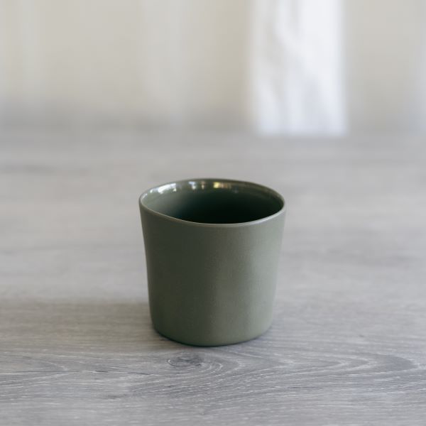 FLAX Round Cup 8cm - Khaki