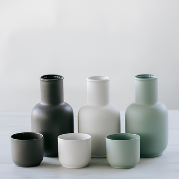 FLAX Carafe w/ 2 Water Cups Set