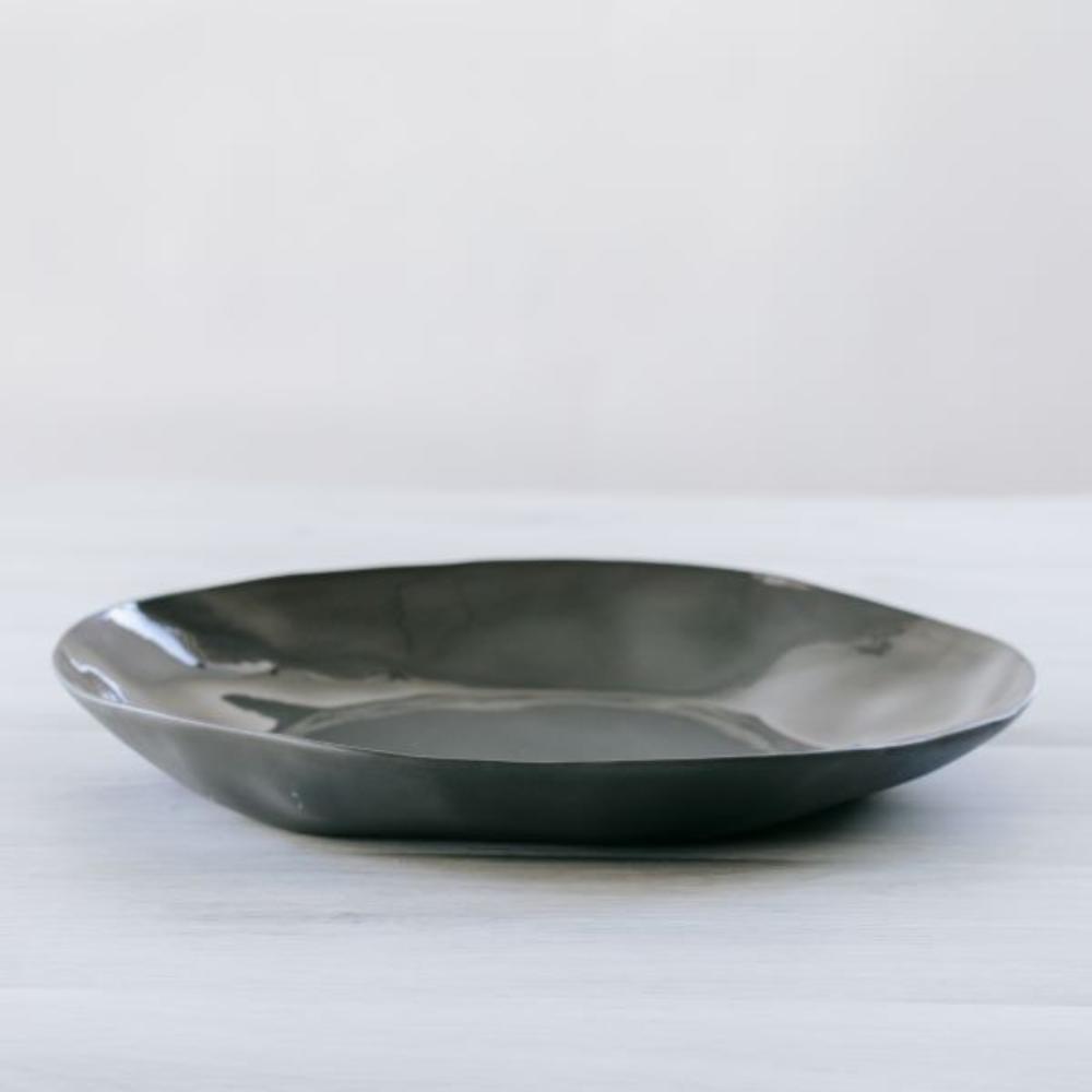 FLAX Serving Platter Round 35cm - Charcoal