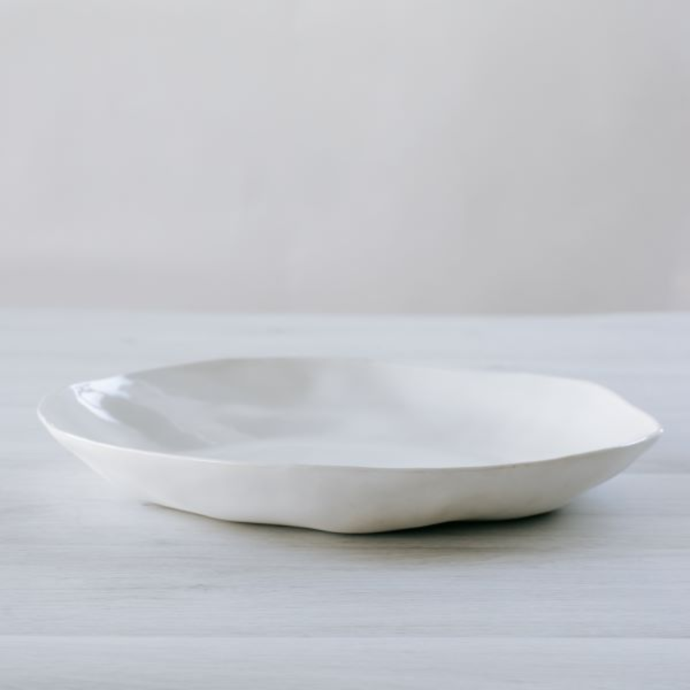 FLAX Serving Platter Round 35cm - White