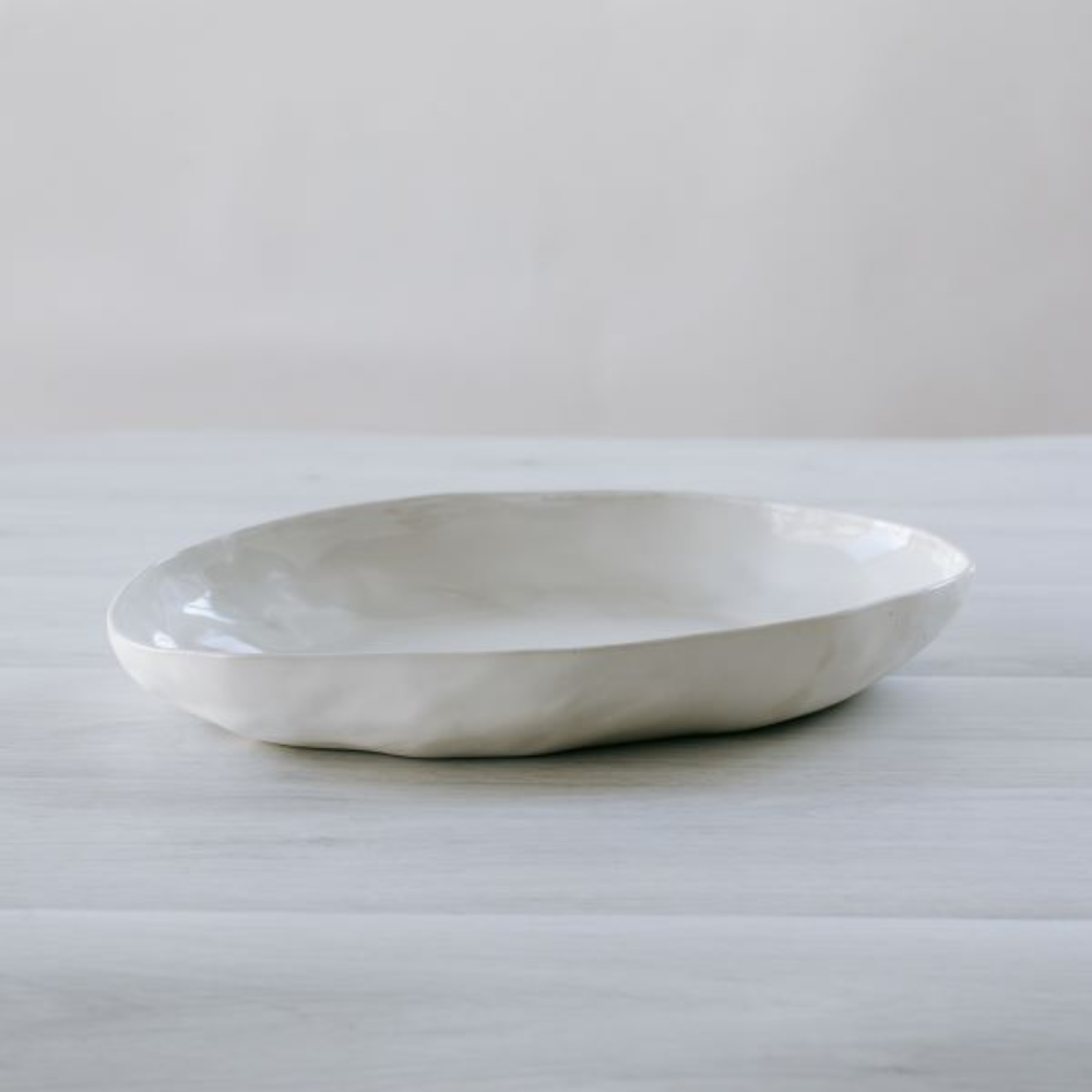 FLAX Serving Platter Oval 38cm - White