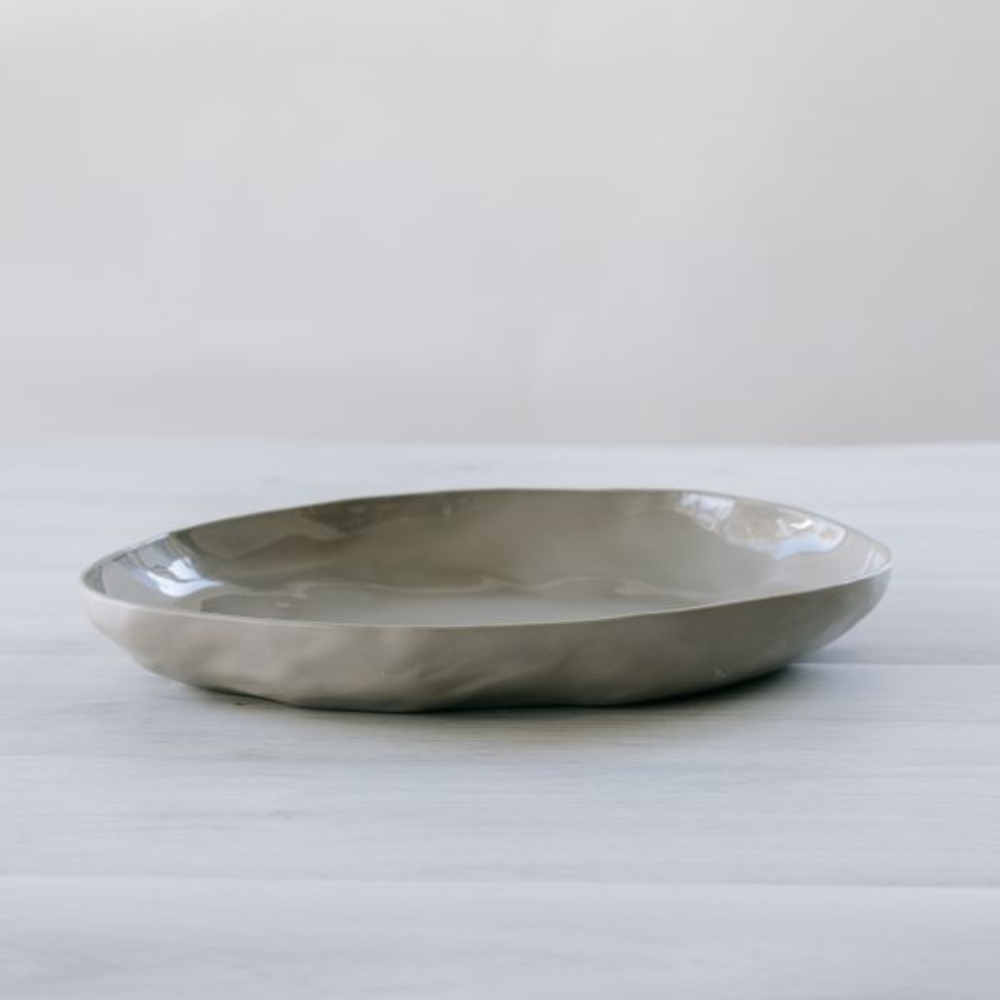 FLAX Serving Platter Oval 38cm - Grey