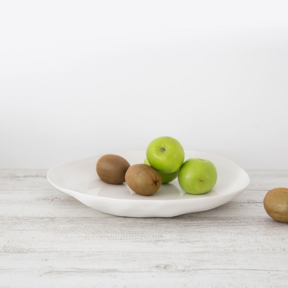 Load image into Gallery viewer, FLAX Serving Platter Round 35cm - White