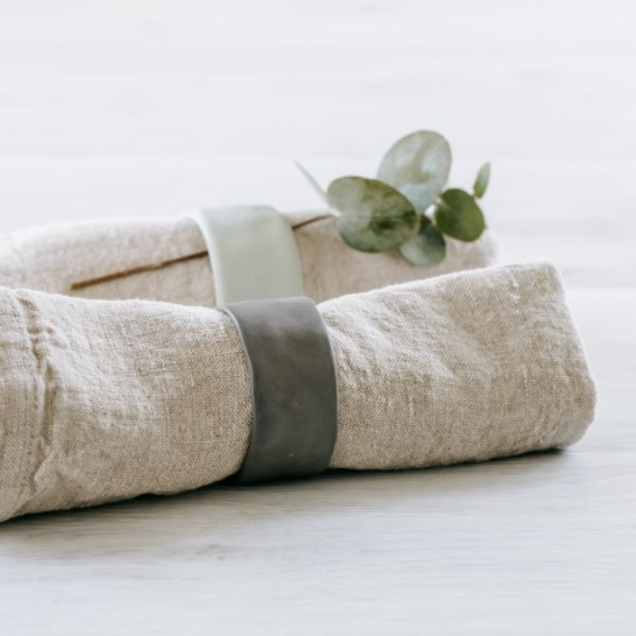 FLAX Napkin Ring - Charcoal