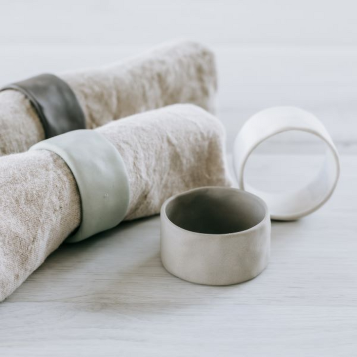 FLAX Napkin Ring - Grey