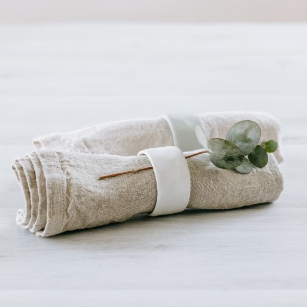 FLAX Napkin Ring - White