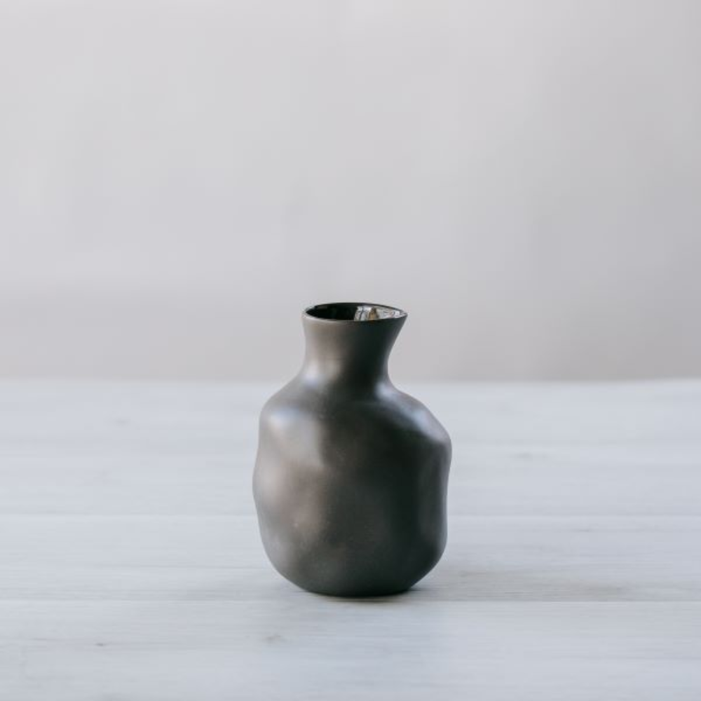 FLAX Sake Bottle 15cm - Charcoal