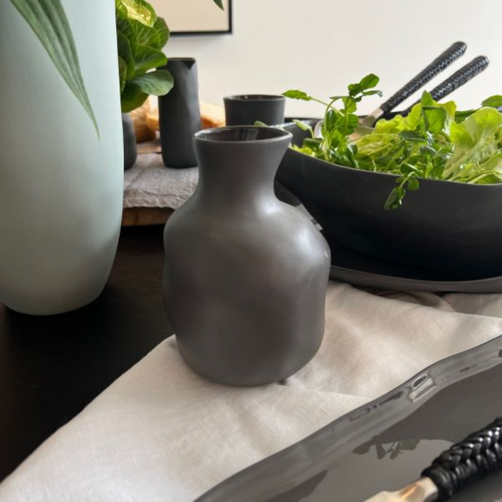 FLAX Sake Bottle 15cm - Charcoal