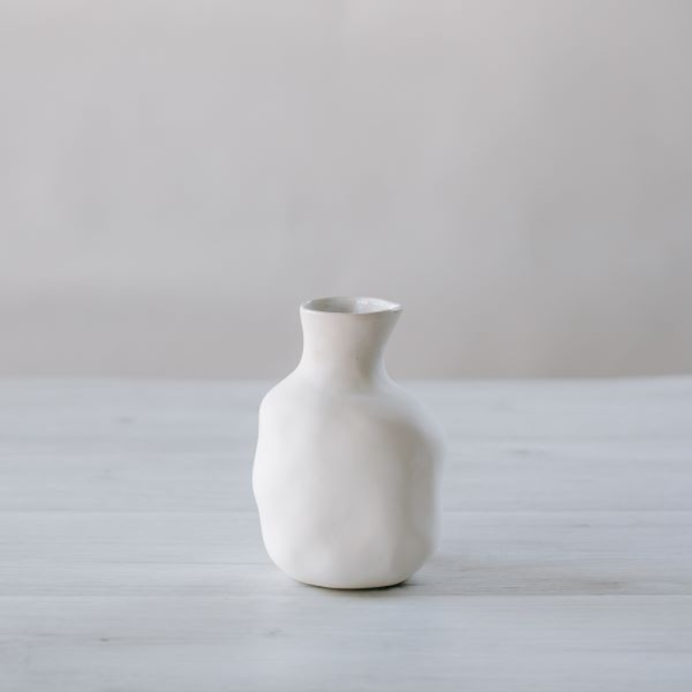 FLAX Sake Bottle 15cm - White