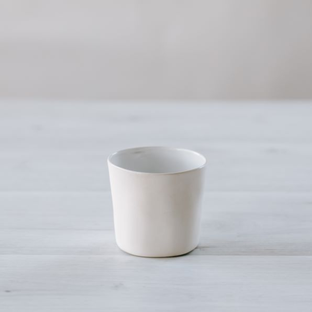 FLAX Short Cup 8cm dia - White