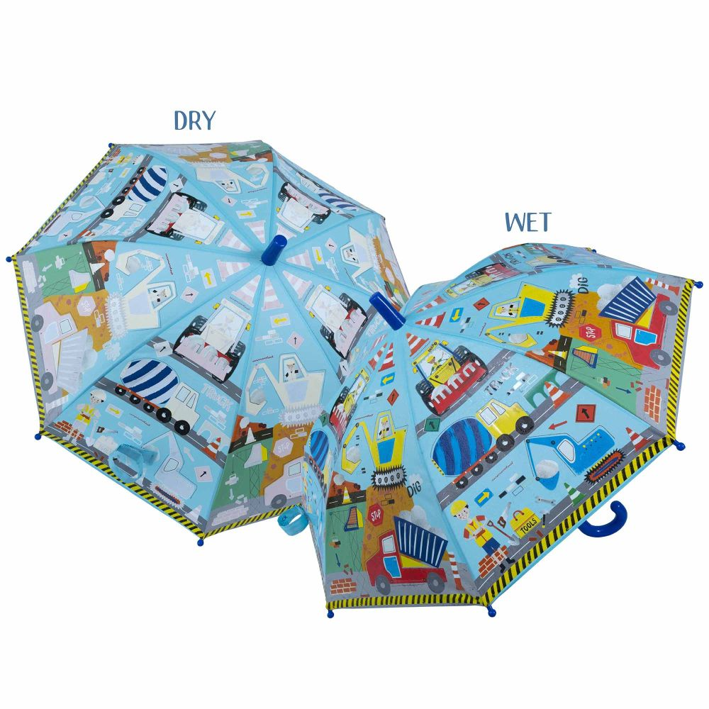 FLOSS & ROCK UK Colour Changing Umbrella - Construction Blue