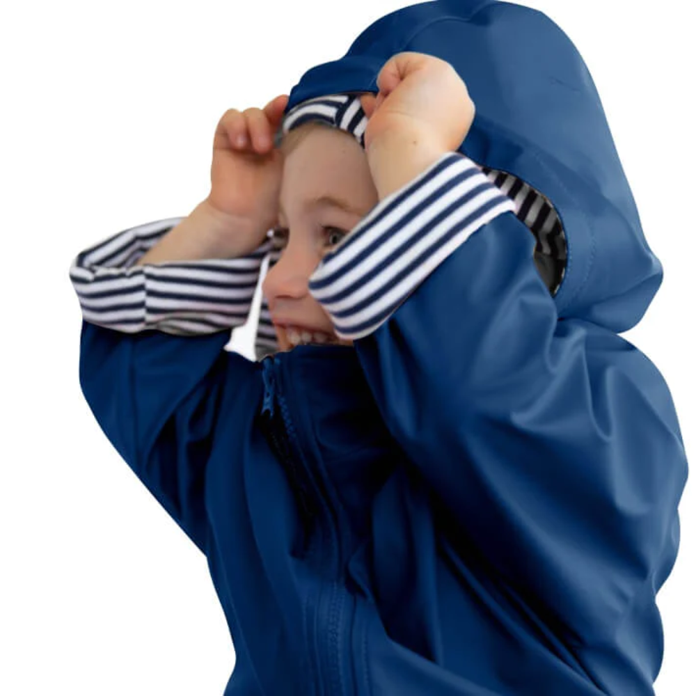 Load image into Gallery viewer, FRENCH SODA Kids Raincoat - Navy