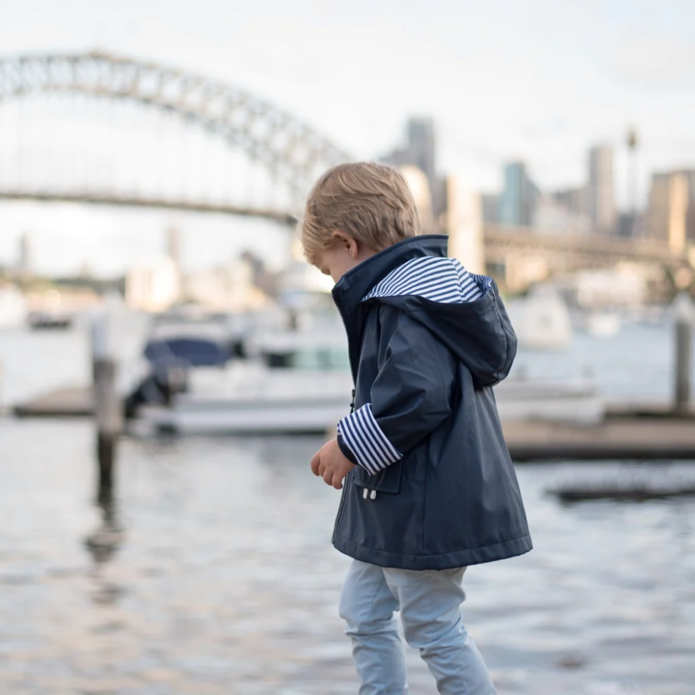 Load image into Gallery viewer, FRENCH SODA Kids Raincoat - Navy