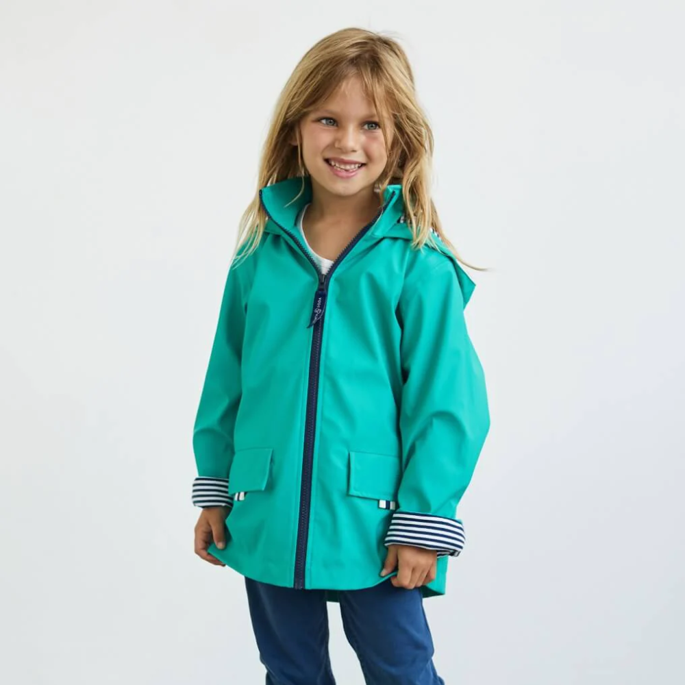 Load image into Gallery viewer, FRENCH SODA Kids Raincoat - Sea Green