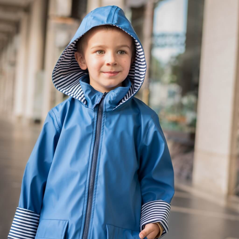 Load image into Gallery viewer, FRENCH SODA Kids Raincoat - Blue