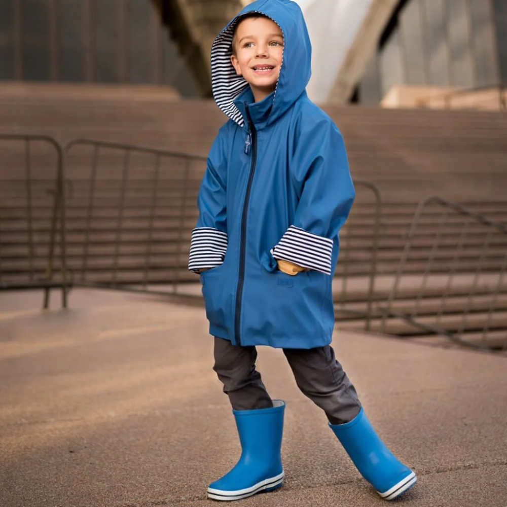 Load image into Gallery viewer, FRENCH SODA Kids Raincoat - Blue