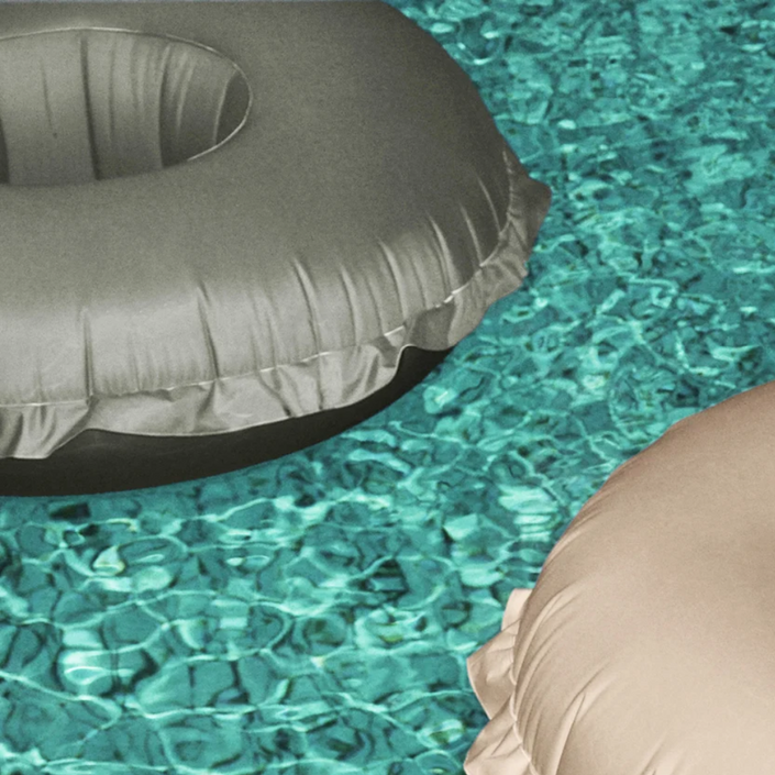 GARDEN GLORY Couture Canvas Pool Float - Eucalyptus