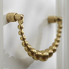 GARDEN GLORY Pearl Ribbon Door Knocker - Brushed Brass **Limited Stock**