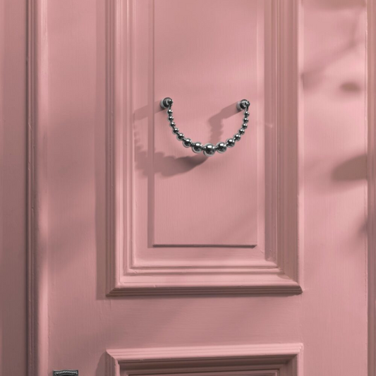 GARDEN GLORY Pearl Ribbon Door Knocker - Silver **Limited Stock**