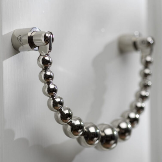 GARDEN GLORY Pearl Ribbon Door Knocker - Silver **Limited Stock**