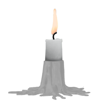 GARDEN GLORY Candle Holder "Mini Root" - Creme White