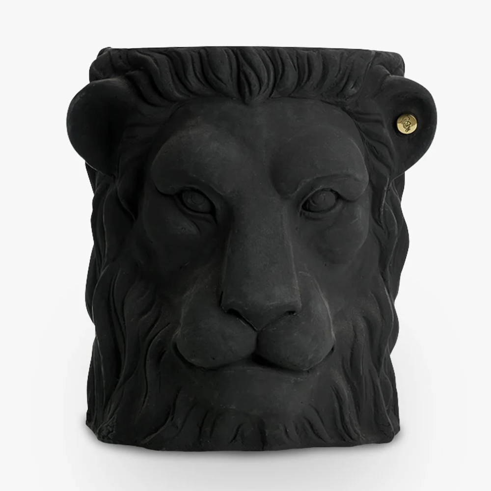 Load image into Gallery viewer, GARDEN GLORY Lion Pot Large - Black