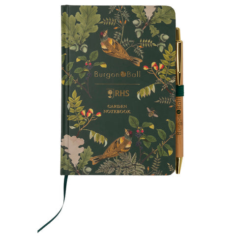 BURGON & BALL Notebook and Pen - RHS Gift Collection