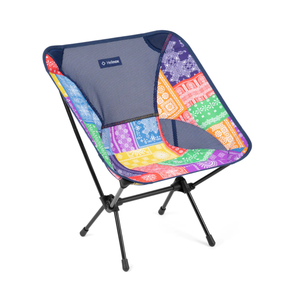 HELINOX Chair One - Rainbow Bandana Quilt with Black Frame