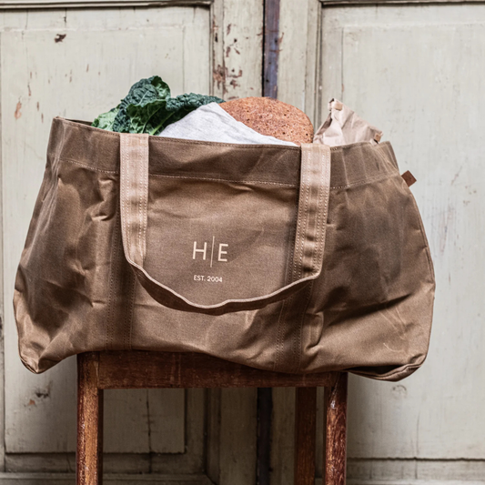 HEAVEN IN EARTH Waxed Canvas Carry All Tote/ Boot Bag