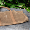 HEAVEN IN EARTH Waxed Canvas Log Carrier Desert Sand