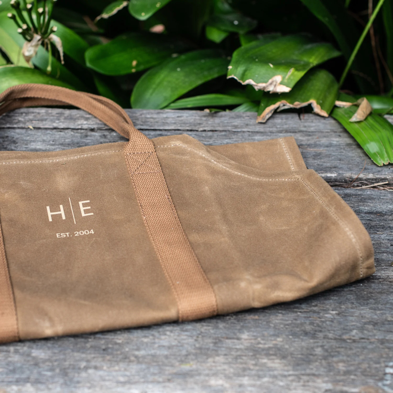 Load image into Gallery viewer, HEAVEN IN EARTH Waxed Canvas Log Carrier Desert Sand