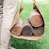 HEAVEN IN EARTH Waxed Canvas Log Carrier Desert Sand