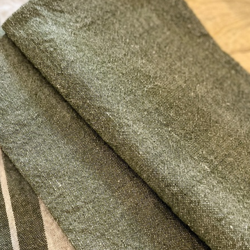 IVORY HOUSE Set of 6 Linen Blend Napkins - Olive