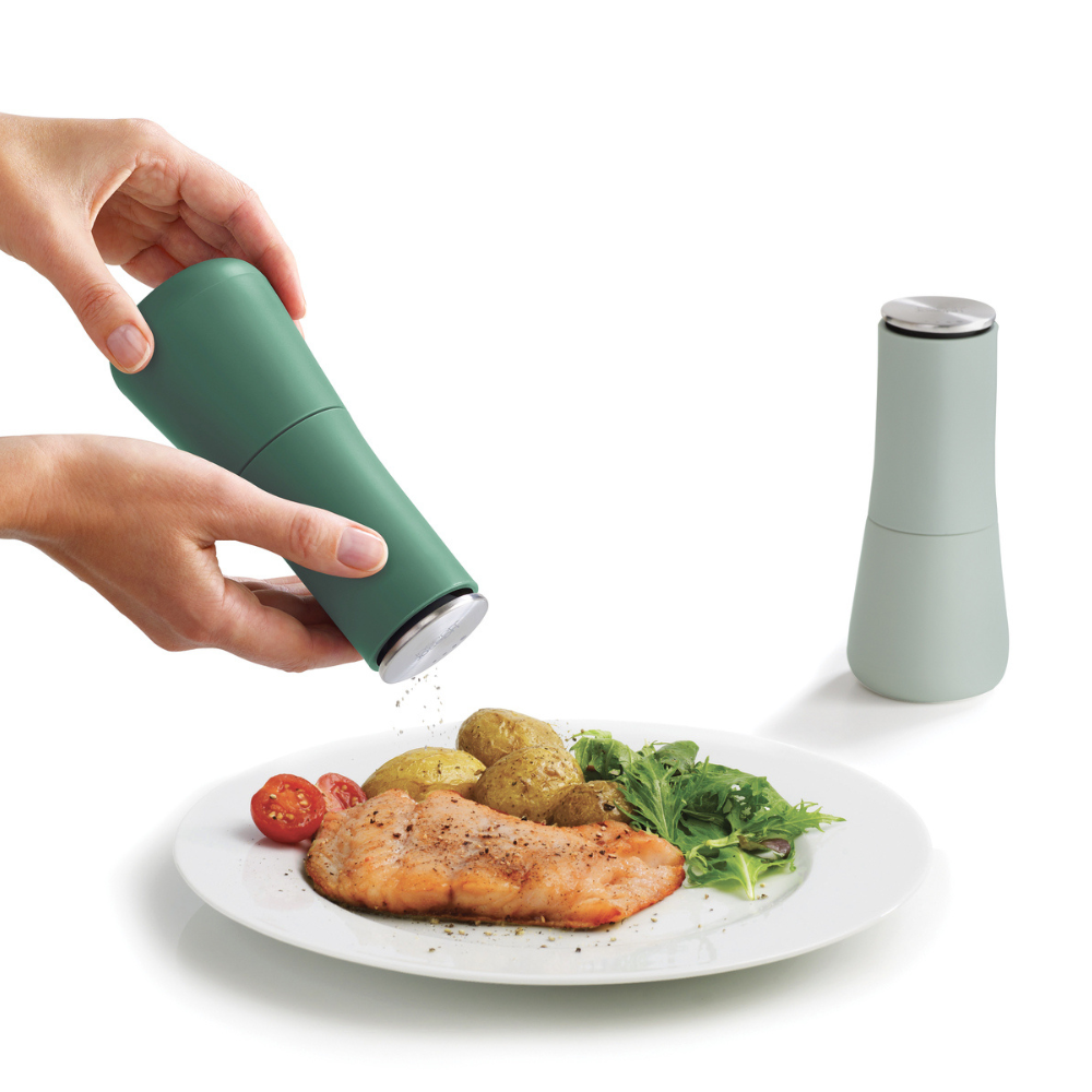 Load image into Gallery viewer, JOSEPH JOSEPH Editions Milltop™ Salt &amp; Pepper Mills - Sage Green