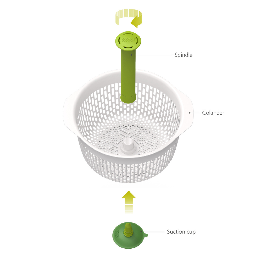 Load image into Gallery viewer, JOSEPH JOSEPH Spindola™ In-sink Salad-spinning Colander