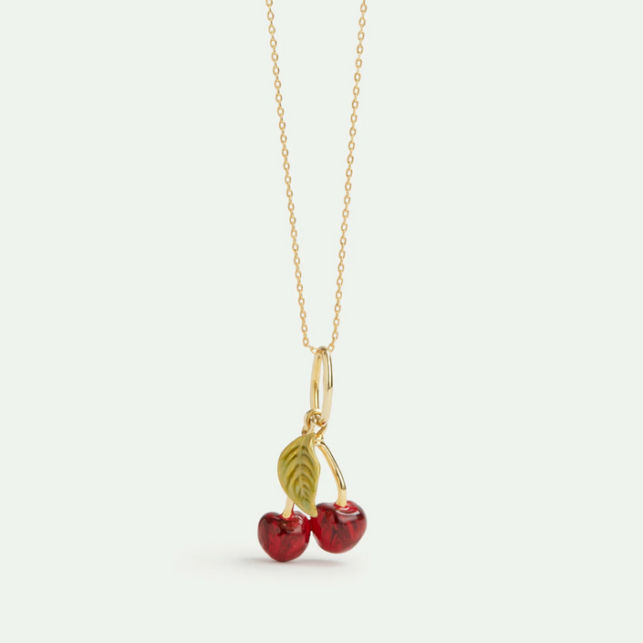 LES NEREIDES Cherry Pendant - Passion & Budding Love