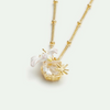 LES NEREIDES Fine Bracelet - White Lily & Faceted Crystal