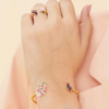LES NEREIDES Large Bangle Bracelet - Japanese Emperor Butterfly & Cherry Blossom