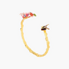 LES NEREIDES Large Bangle Bracelet - Japanese Emperor Butterfly & Cherry Blossom