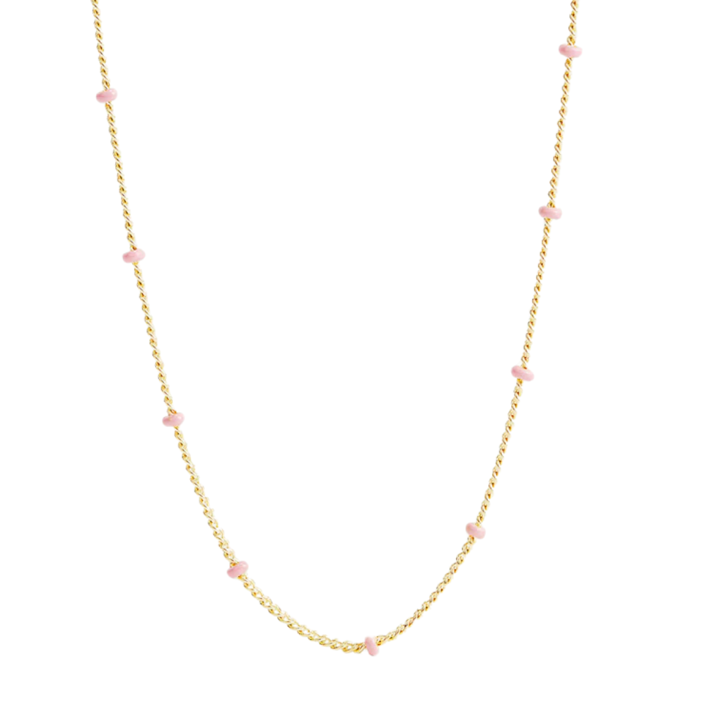 LES NEREIDES Pendant Chain Necklace - Pink Pearl