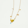 LES NEREIDES Pendant Necklace - Mimosa Flower & Double Fern