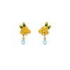 LES NEREIDES Stud Earrings - Mimosa Flower & Double Fern