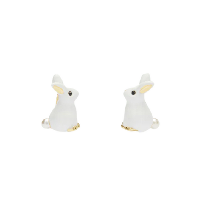 LES NEREIDES Stud Earrings - Pearl-tail Rabbit