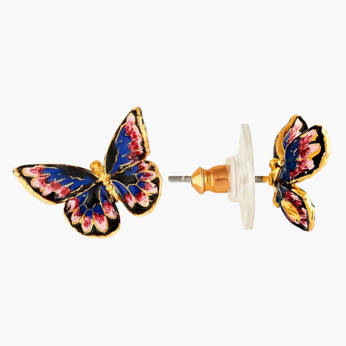 LES NÉRÉIDES Stud Earrings - Japanese Emperor Butterfly